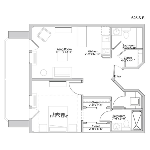 ONE BEDROOM (Style H)