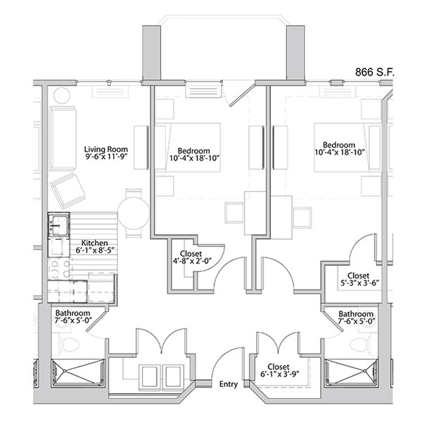 TWO BEDROOM (Style A)